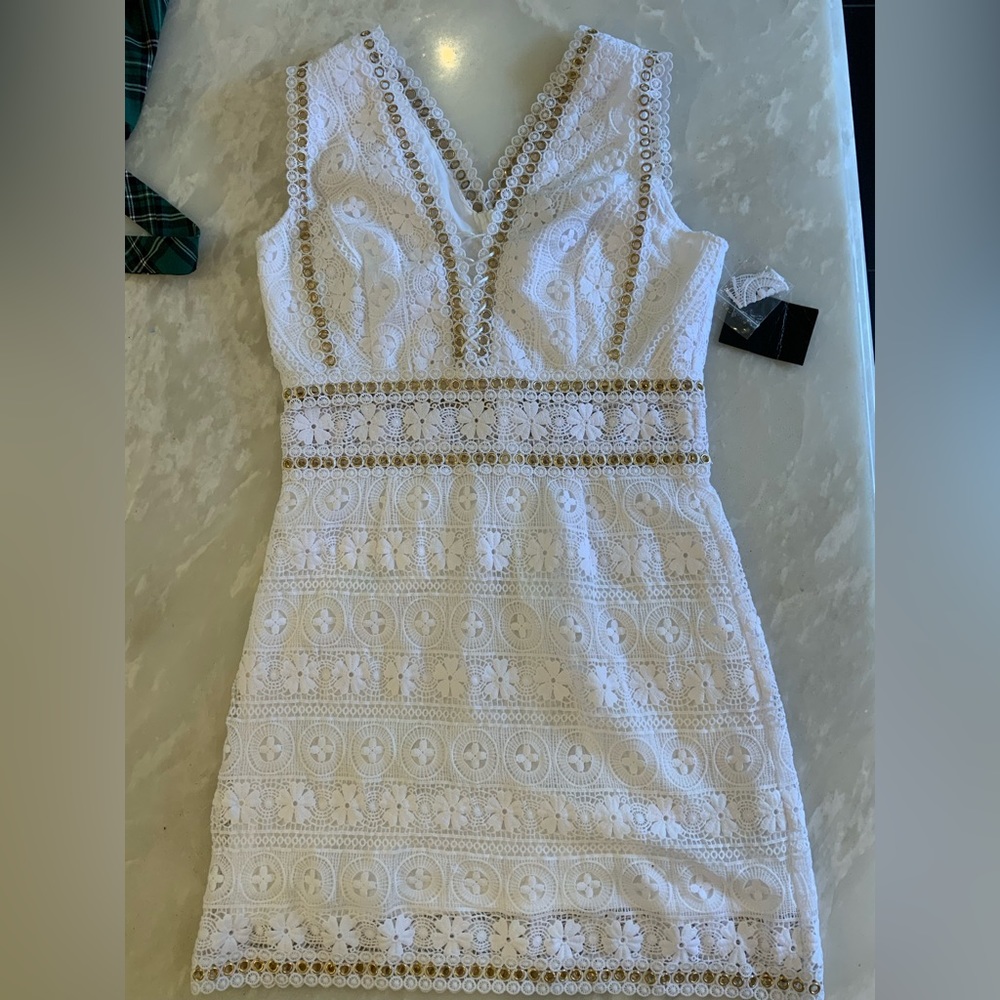 Boston Proper White lace dress